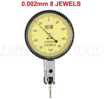 0-0.002Mm 8 Juwelen Hendel Indicator Analoge Display Dial Hendel Schokbestendig Dial Test Gauge Indicator Meter Wijzerplaat Micrometer 0-0.8Mm 0.002mm 8 jewels