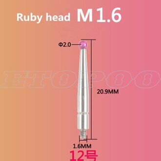 0-0.002Mm 8 Juwelen Hendel Indicator Analoge Display Dial Hendel Schokbestendig Dial Test Gauge Indicator Meter Wijzerplaat Micrometer 0-0.8Mm robijn hoofd
