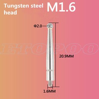 0-0.002Mm 8 Juwelen Hendel Indicator Analoge Display Dial Hendel Schokbestendig Dial Test Gauge Indicator Meter Wijzerplaat Micrometer 0-0.8Mm Tungsten staal hoofd