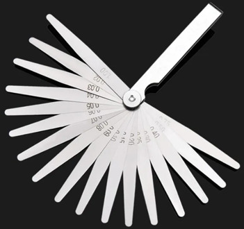 0.02-1mm 32pcs Blade Thickness Gap Metric Filler Precision Stainless Steel Feeler Gauge Thickness Measuring Probes Tool