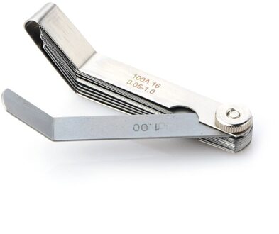 0.05 tot 1mm Dikte Gebogen Rvs Gap Metric Filler Voelermaat