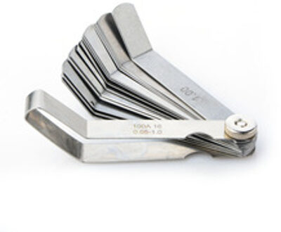 0.05 tot 1mm Dikte Gebogen Rvs Gap Metric Filler Voelermaat