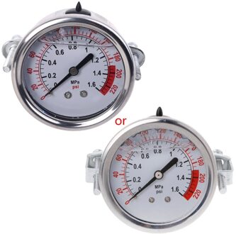 0-1.6MPa 0-220psi Water Vloeistof Manometer Meter 1/4 "F Omgekeerde Osmose Pomp P9YD