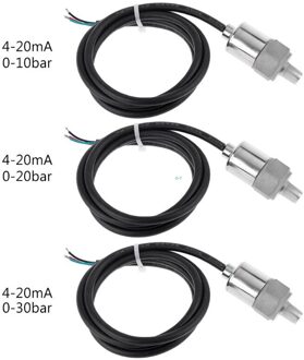 0-10/20/30bar 1/8 "Input 8-32V 12V 24V Dc Output 4-20mA Druktransmitter Transducer Sensor Olie Water 0-10bar