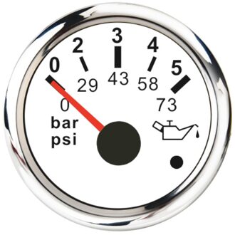 0-10 Bar 0-145 Psi Oliedrukmeter 0-5 Bar 0-73 Psi Voor vrachtwagen Boot Auto Olie Druk Meter Met Alarm WS 0-5Bar