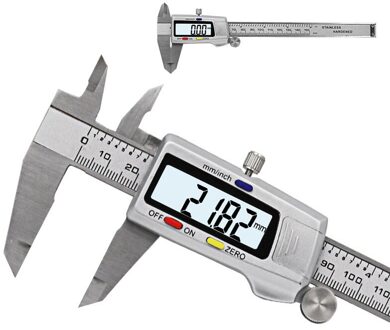 0-100/150Mm Digitale Schuifmaat Micrometer Meten Rvs Digitale Schuifmaat Meetinstrument Remklauw Tool Zilver