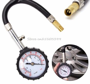 0-100PSI Auto Truck Auto Motor Band Band Luchtdrukmeter Dial Meter Tester