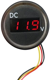 0-100V IP67 Waterdichte Digitale Led Motorfiets Voltmeter Spanningsmeter (Zwart)