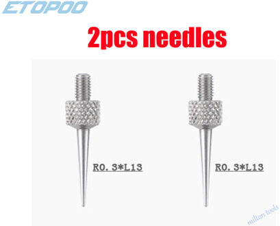 0-12.7Mm 25.4Mm Digitale Wijzerplaat Diepte Gage Met Harden Lichtmetalen Meetkop Dial Meters Diepte Indicator Meten instrument 2stk needles