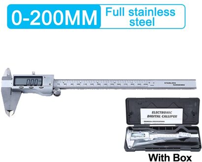 0-150/200Mm Elektronische Digitale Schuifmaat Rvs/Plastic Metalen Micrometer Ruler Meten Gauge instrument 0-200mm A
