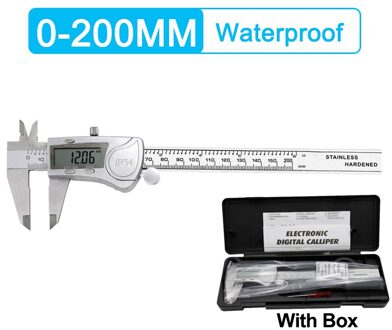 0-150/200Mm Elektronische Digitale Schuifmaat Rvs/Plastic Metalen Micrometer Ruler Meten Gauge instrument 0-200mm B