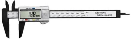 0-150Mm 6 Inch Lcd Digitale Elektronische Carbon Fiber Schuifmaat Metalen Micrometer Meten Hoge Sterkte schuifmaat zwart wit