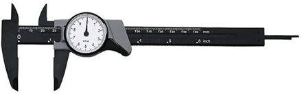 0-150Mm Dial Schuifmaat Shock-Proof Plastic Schuifmaat Hoge Precisie Metric Micrometer Draagbare Gauge Meten