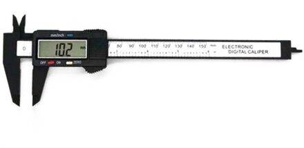 0-150Mm Digitale Schuifmaat Messschieber Paquimetro Meetinstrument Vernier Meten Gereedschap Plastic Matterial zwart