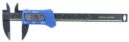 0-150Mm Plastic Lcd Liniaal Meten Gauge Elektronische Digitale Schuifmaat Houtbewerking Gadget Diepte Meting Blauw