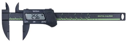 0-150Mm Plastic Lcd Liniaal Meten Gauge Elektronische Digitale Schuifmaat Houtbewerking Gadget Diepte Meting zwart