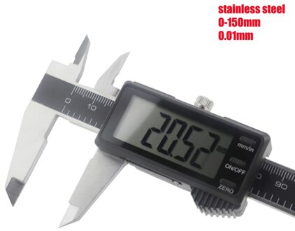 0-150Mm Rvs Hd Full Screen Elektronische Digitale Schuifmaat Groot Scherm Schuifmaat Nauwkeurige Meting Tool roestvrij staal
