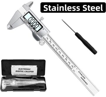 0-150Mm Schuifmaat Rvs/Plastic Lcd Digitale Schuifmaat 6 Inch Instrument Diepte Meetinstrumenten Door prostormer roestvrij staal