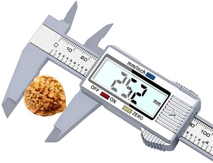 0-150mmDigital Metalen Schuifmaat Elektronische Nauwkeurige Schuifmaat Tool Micrometer Heerser Plastic Meetinstrumenten Led Groot Scherm zilver