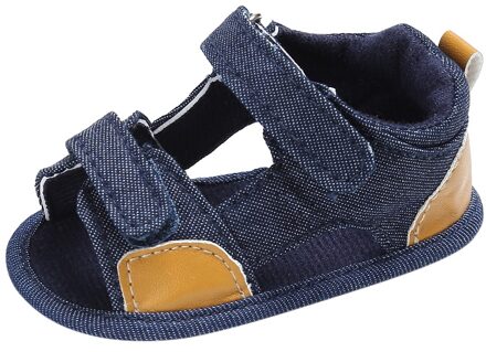 0-18M Baby Boy Meisjes Sandaal Mocassins Schoenen Casual Katoen Bodem Anti-Slip Sandaal Blauw / 0-6 months