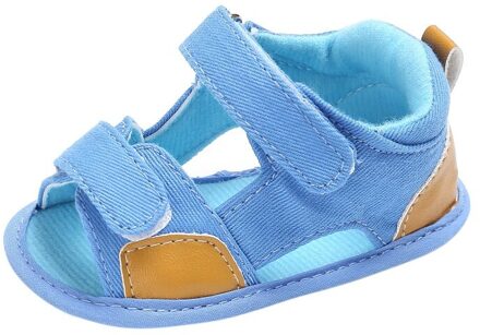 0-18M Baby Boy Meisjes Sandaal Mocassins Schoenen Casual Katoen Bodem Anti-Slip Sandaal lucht blauw / 7-12 Months