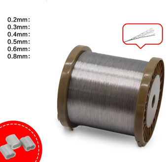 0.2/0.3/0.4/0.5/0.6mmMM 1X7 316 stainless steel wire rope for marine seawater softer fishing cable