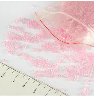 0,2 Mm Cilinder Dacht Zand Kralen 80 Gram Kleur: Roze Eenheid: 1 Pakket
