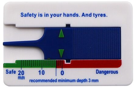 0-20 Mm Auto Tyre Tread Depthometer Diepte Indicator Gauge Gage Motorfiets Trailer Measure Tool Band Reparatie Tools Blauw