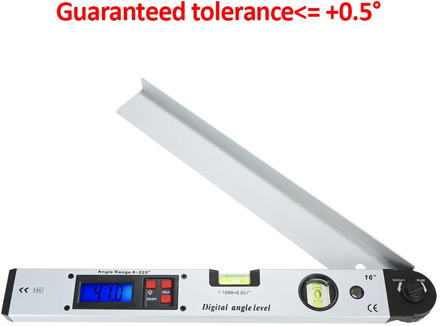 0-225 Degree 400MM Digital Angle Ruler Aluminum Alloy Electronic Protractor Angle Finder Level Measuring Gauge Meter Inclinomete