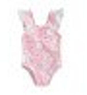 0-24M Baby Meisjes Print Ruche Peuter Bikini Baby Badmode Meisjes Badpakken Beachwear Zomer Bunny Een stuk Badpak Roze / 0-6 Months