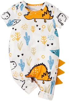 0-24M Mooie Baby Jongen Meisjes Kleding Romper Carton Animal Print Jumpsuit Zomer Korte Mouw Romper playsuit 18m