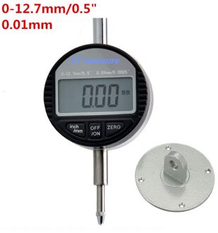 0-25.4mm Digitale Meetklok 0-12.7mm/0.5 ''0.01 Met Mini Magnetic Base magneet standhouder Gauge Remklauw Meetinstrumenten 0-12.7mm indicator