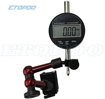 0-25.4mm Digitale Meetklok 0-12.7mm/0.5 ''0.01 Met Mini Magnetic Base magneet standhouder Gauge Remklauw Meetinstrumenten 12.7mm digitaal stand