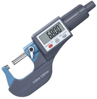 0-25Mm Spiraal Hoge Precisie Digitale Buiten Micrometer Nauwkeurigheid 0.001Mm Elektronische Lcd-scherm In/Mm Micro meter Meten