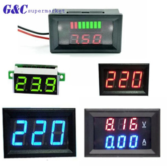 0.28 / 0.56 inch mini digital voltmeter ammeter board ampere voltammeter tester detector electricity meter dual LED display car