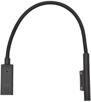 0.2M Vrouwelijke USB-C Opladen Kabel Voor Surface Pro 6/5/4/3 Oppervlak Laptop 1/2, 45W 15V Pd Nylon Gevlochten Oplaadkabel