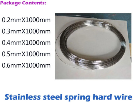 0.2mm-0.6mm Stainless steel spring wire/hard wire/ Single wire Spring Steel Wire fish hook