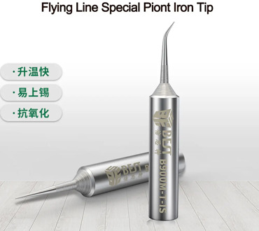 0.2mm Soldering Iron Tips B900M-T-I/B900M-T-IS Oxygen-free Copper Fly Line Welding Tips Solder Iron Sting for Hakko 936/937 Soldering Station BGA DIY Rework Tools