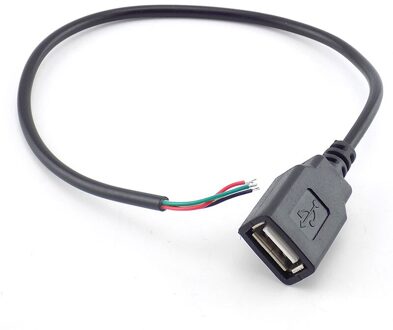 0.3/1/2M Micro Usb Vrouwelijke Hoofd 4 Pin Draad Data Lange Verlengkabel Cord Voeding adapter Lading Voor Pc Diy Connector W17 1m