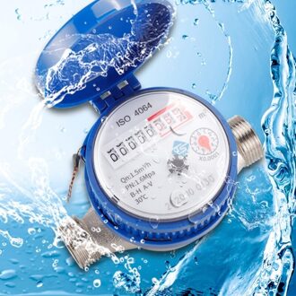 0-30 ℃ Koud Water Meter Mechanische Roterende Vleugel E-TYPE 1/2 " - 3/4" Qn 1.5m 3/H Precisie 0.0001m3 Alle Connector M17 21