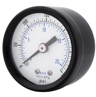 0-300PSI Mini Manometer Voor Fuel Air Olie Vloeibaar Water 0-20bar/0-300psi 1/8 "BSP Draad Vloeistof Manometer vacuüm Meter
