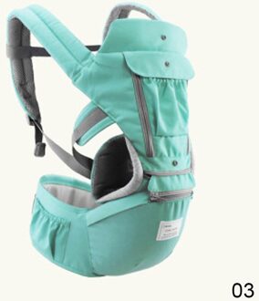 0-36M Pasgeboren Ademend Ergonomische Draagzak Heupdrager Draagzak Facing Kangoeroe Baby Wrap Taille Voor Mama groen