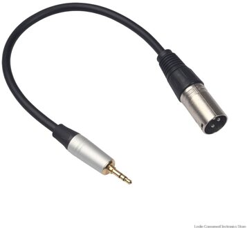 0.3M Xlr 3-Pin Male Naar 3.5Mm Stereo Plug Afgeschermde Microfoon Microfoon Kabel Trs Kabel Jack 3.5 male Naar Male 52923A