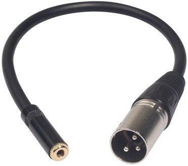 0.3M Xlr 3-Pin Male Naar 3.5Mm Stereo Plug Afgeschermde Microfoon Microfoon Kabel Trs Kabel Jack 3.5 man-vrouw 52923A geel