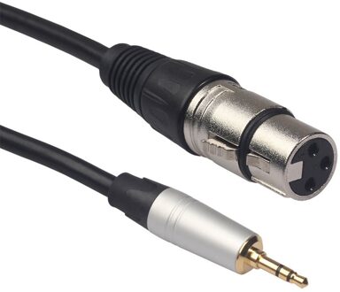 0.3M Xlr 3-Pin Male Naar 3.5Mm Stereo Plug Afgeschermde Microfoon Microfoon Kabel Trs Kabel Jack 3.5 man-vrouw 52923A wit