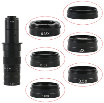 0.3X 0.35X 0.5X 0.75X 2X 1X Barlow Lens 42mm Mounting Thread Microscopio Camera Objective Lens For 10A 120X/180X/300X Lens