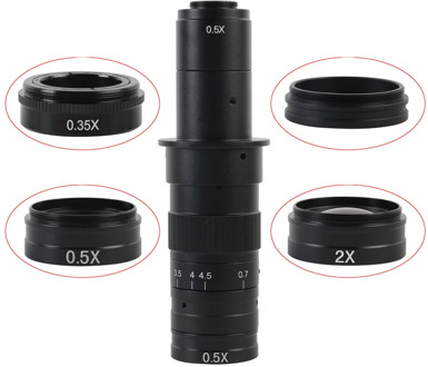 0.3X 0.35X 0.5X 1X 2.0X Industry Video Microscope Camera Objective Lens For 10A C-MOUNT Lens Barlow Auxiliary Glass Lens