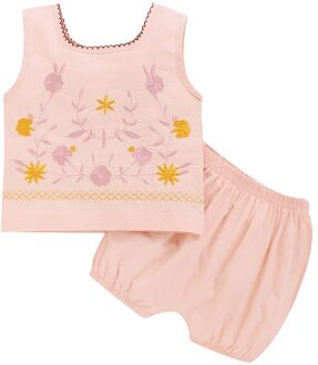 0-3Y Summer Infant Baby Girls Clothes Sets Sleeveless Pink Floral Vest Tops+Shorts Home Comfortable Outfits 24M