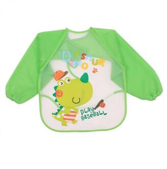 0-3Y Waterdichte Baberos Bavoir Slabbetjes Kinderen Schort Lange Mouw Voeden Kiel Slabbetjes Kinderen Eten Borstplaat Baby Burp Kleding dinosaurus