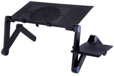 0.48M Draagbare Opvouwbare Aluminium Laptop Notebook Table Stand Desk Bed Lade Genieten Van Plezier In Thuis Met Ventilator